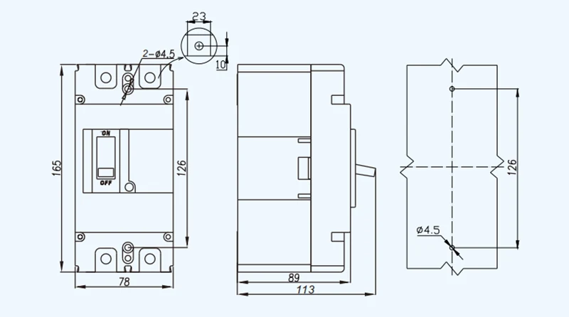 160A Circuit Breaker DC500V MCCB