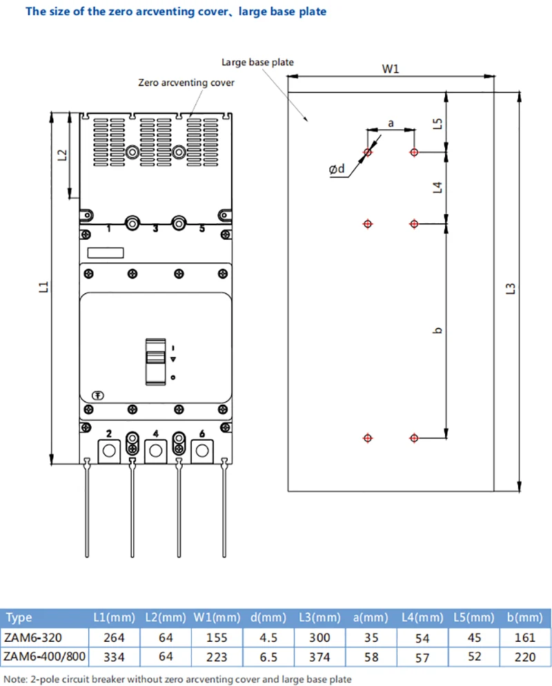 AC800V MCCB 63A Circuit Breaker