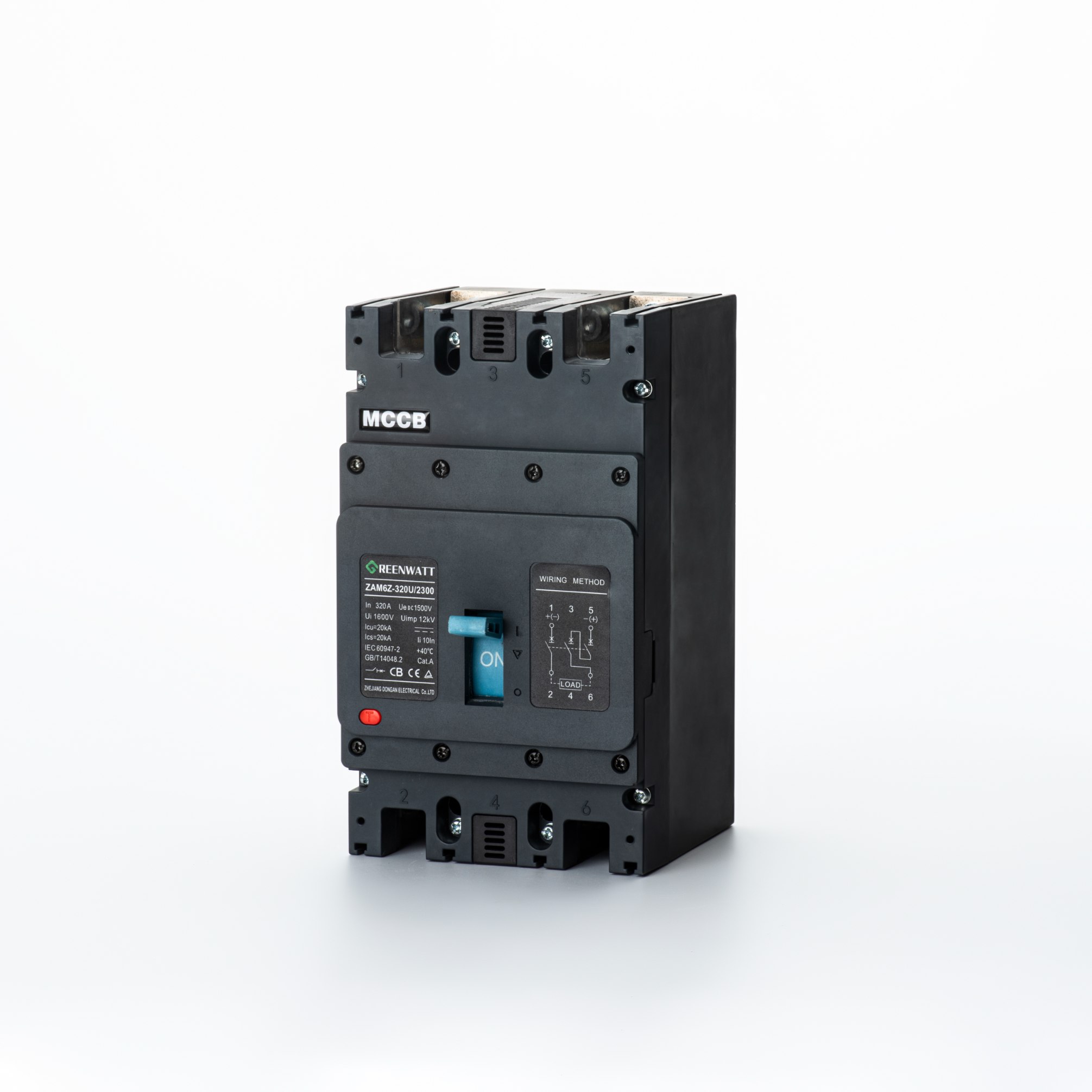 Serie TSM2 MCCB | 1600A | 400V AC | Protección excesiva de corriente/cortocircuito/UV | IEC60947-2