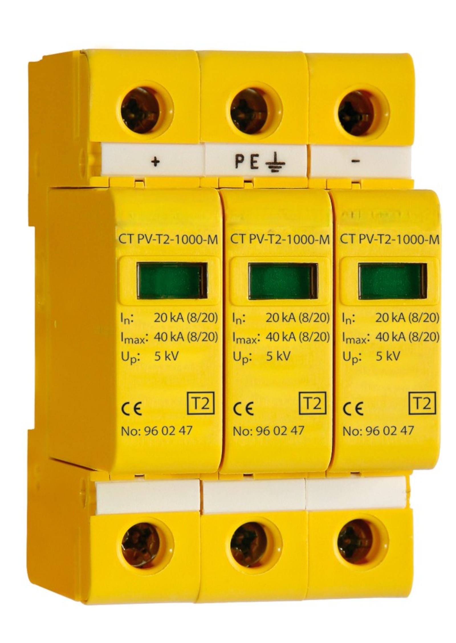 Dispositivo de protección Tipo 2 DC Surge con contacto de cambio remoto | Din Rail, IP20