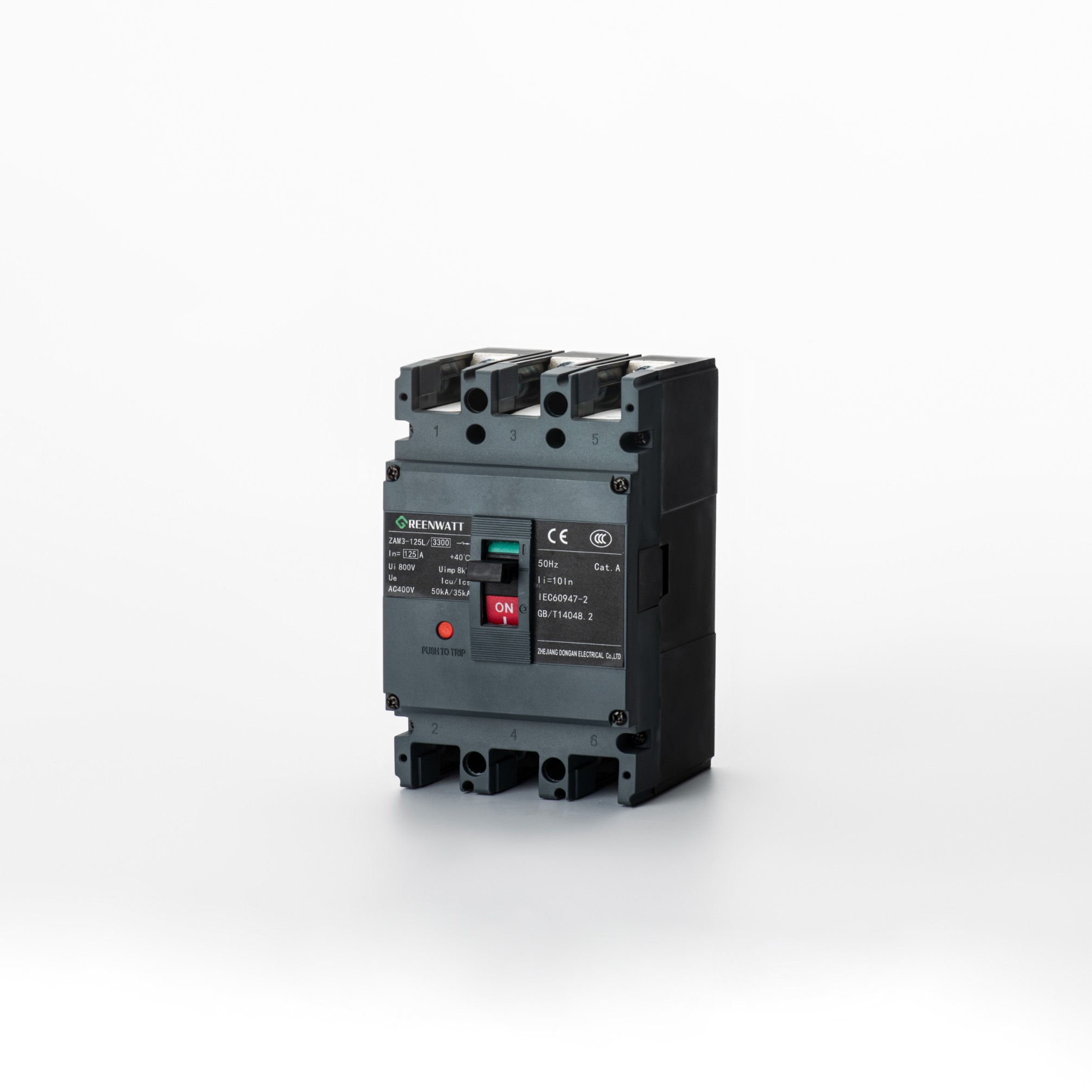 Rompedor de circuitos de caja moldeado ZAM3-125L | Greenwatt