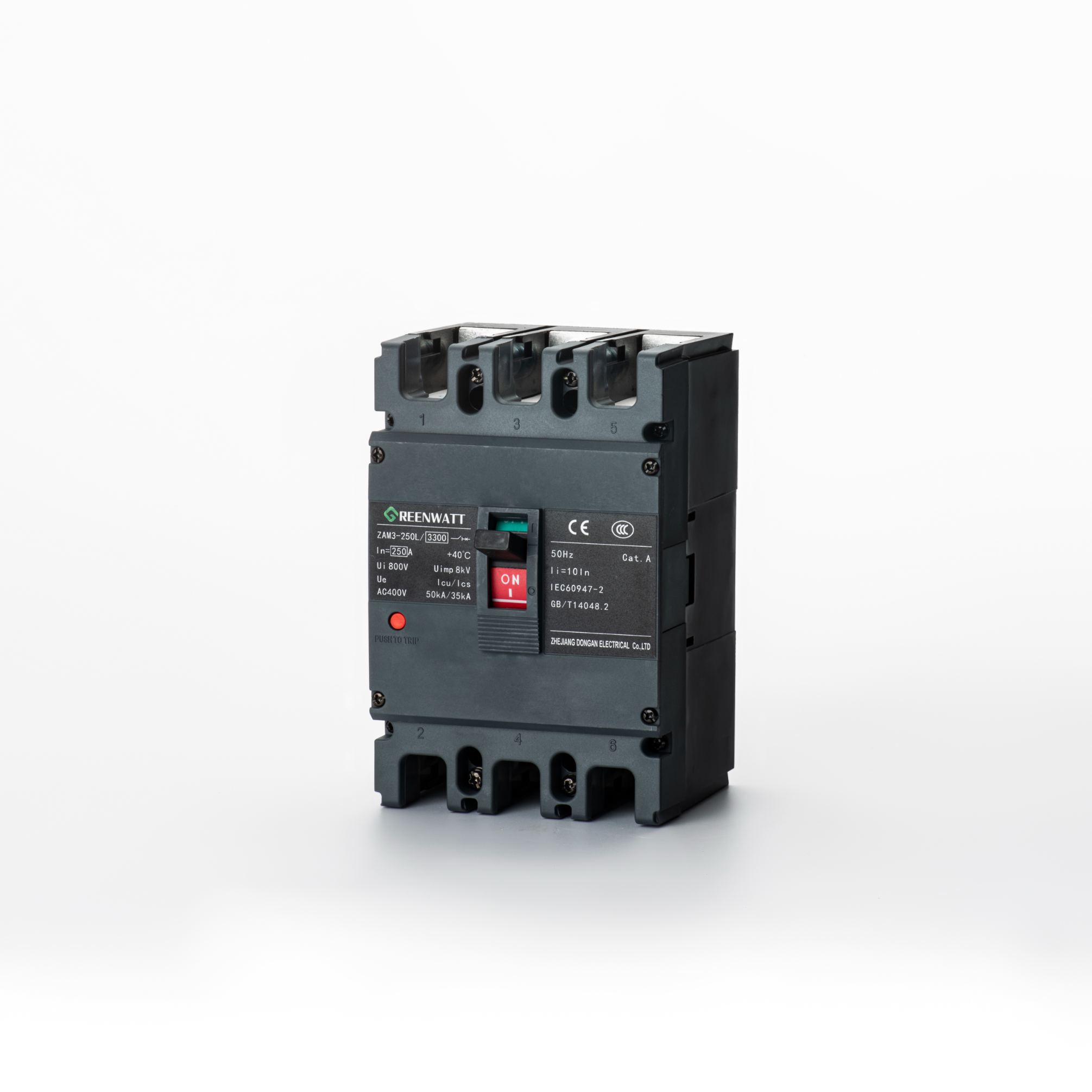 Rompedor de circuitos de caja moldeado ZAM3-250L | Greenwatt