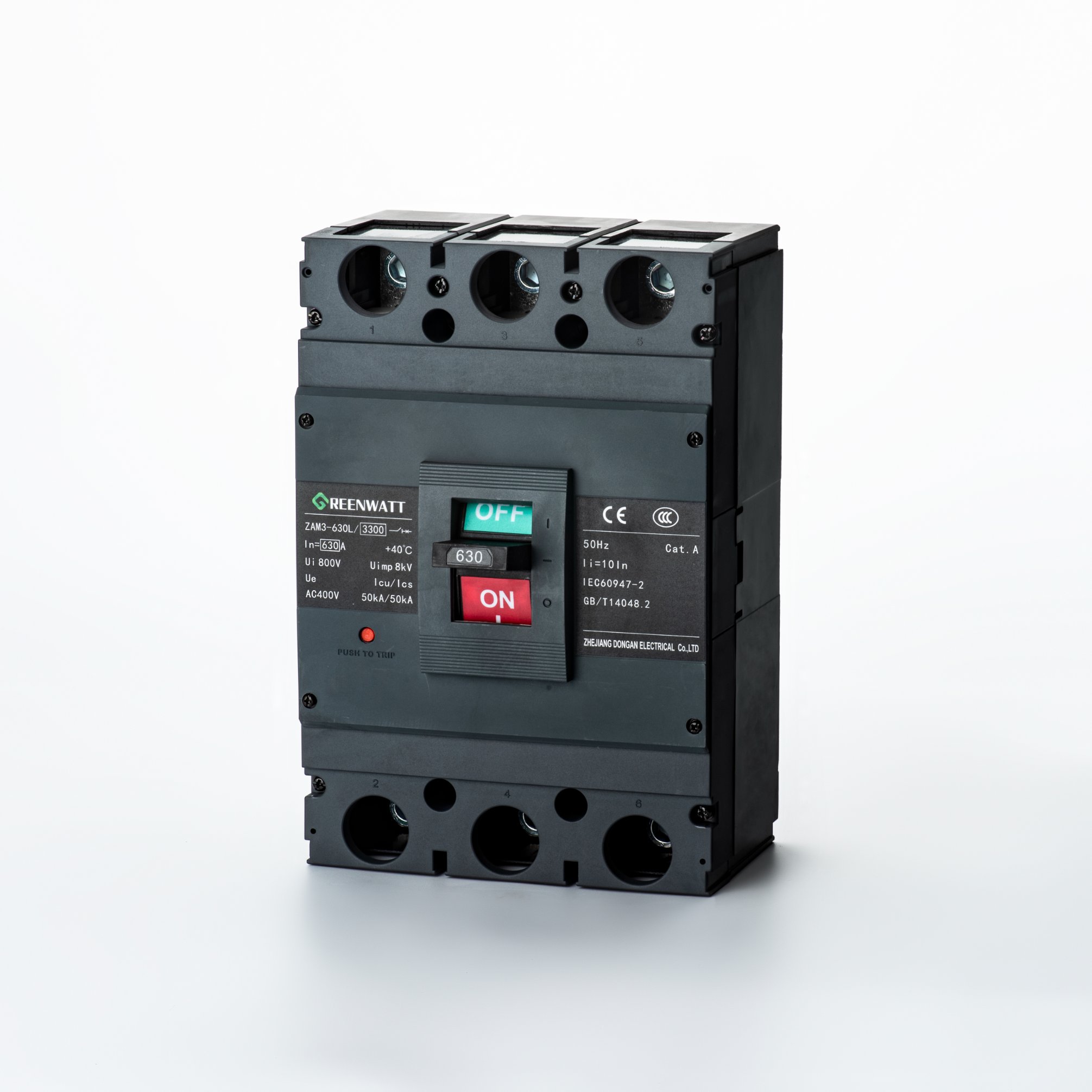 Descripción de circuito de caja moldeado ZAM3-630L | Greenwatt